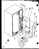 CABINET BACK Diagram and Parts List for SXD22M2L P1155002W L Amana Refrigerator