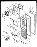 REF DOOR Diagram and Parts List for SXD20NE P1162504W E Amana Refrigerator