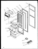 REF DOOR Diagram and Parts List for SQD20NL P1162507W L Amana Refrigerator