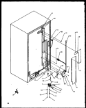 CABINET BACK Diagram and Parts List for SXD20NE P1162504W E Amana Refrigerator