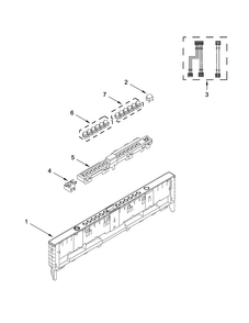Control Panel Parts Diagram and Parts List for JDB9600CWX0  Jenn-Air Dishwasher
