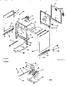 Cabinet Diagram and Parts List for ART6110LL P1143449LL Amana Range