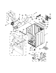 Cabinet Parts Diagram and Parts List for MGDB855DC3  Maytag Dryer
