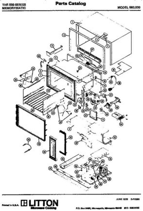 01 - Page 1 Diagram and Parts List for 560000  Litton Microwave