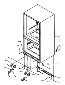 Rollers/drain Tube Diagram and Parts List for BZ22R3E-P1183602WE  Amana Refrigerator