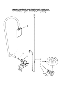 Fill And Overfill Parts Diagram and Parts List for MDB4651AWB42  Maytag Dishwasher