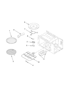 Internal Microwave Parts Diagram and Parts List for JMC2430DS00  Jenn-Air Microwave