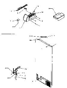 Factory Installed Ice Maker Diagram and Parts List for TX25R4E-P1175402WE  Amana Refrigerator