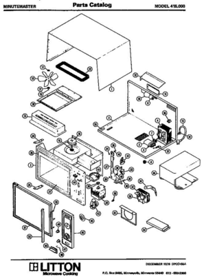 01 - Page 1 Diagram and Parts List for 415000  Litton Microwave
