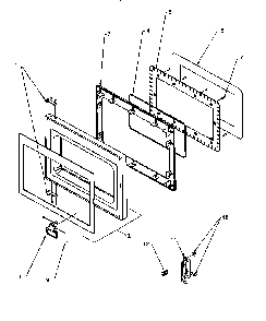 Door Diagram and Parts List for DEFS-7EVP P4020005301 Amana Microwave