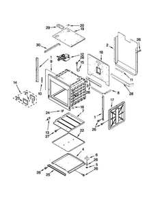 Lower Oven Parts Diagram and Parts List for JJW2830WP00  Jenn-Air Wall Oven
