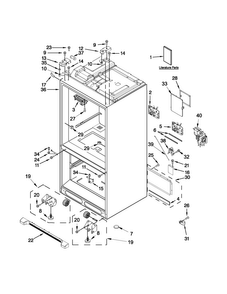 Cabinet Parts Diagram and Parts List for MFT2672AEW10  Maytag Refrigerator