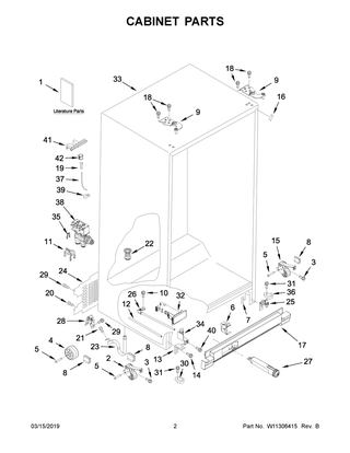 Part Location Diagram of W11248697 Whirlpool Tech Sheet