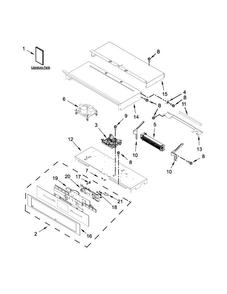 Control Panel Parts Diagram and Parts List for JJW2430DP01  Jenn-Air Wall Oven