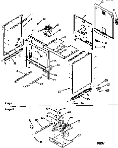 Cabinet Diagram and Parts List for ART6110W P1143429NW Amana Range