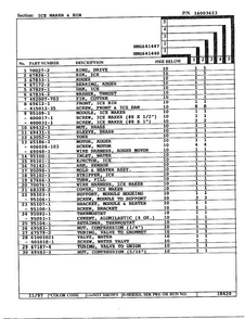 Ice Maker And Bin Page 2 Diagram and Parts List for 641440  Admiral Refrigerator
