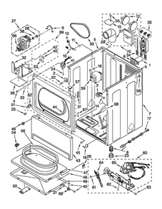 Cabinet Parts Diagram and Parts List for MDG17CSBGW1  Maytag Dryer