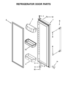 Refrigerator Door Parts Diagram and Parts List for MSS26C6MFB00  Maytag Refrigerator