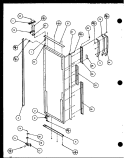 REF DOOR HINGE AND TRIM PARTS Diagram and Parts List for SLD25M2W P1121107W W Amana Refrigerator
