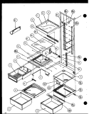 REF SHELVING AND DRAWERS Diagram and Parts List for SLD25M2W P1121107W W Amana Refrigerator