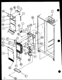 EVAP AND AIR HANDLING Diagram and Parts List for SLD25M2W P1121107W W Amana Refrigerator