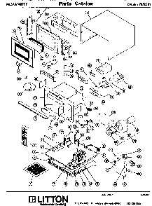 Replacement Parts Diagram and Parts List for 70 5201 Amana Microwave