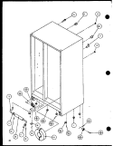 DRAIN AND ROLLERS Diagram and Parts List for SLD25M2W P1121107W W Amana Refrigerator