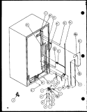 CABINET BACK Diagram and Parts List for SLD25M2W P1121107W W Amana Refrigerator