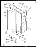 REF DOOR Diagram and Parts List for SQD25MB3L P1153404W L Amana Refrigerator