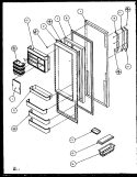 Part Location Diagram of 10284101EQ Whirlpool Ref dr foam as
