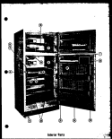 INTERIOR PARTS Diagram and Parts List for T-17E  Amana Refrigerator