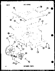 Interior Parts Diagram and Parts List for 218-3EW P55417-42R Amana Air Conditioner