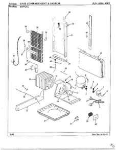 Unit Compartment And System Diagram and Parts List for 24712  Maytag Refrigerator