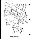 FZ DOOR PARTS Diagram and Parts List for BC20J P7680812W Amana Refrigerator
