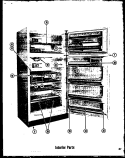 INTERIOR PARTS Diagram and Parts List for T-17D  Amana Refrigerator