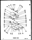 INTERIOR PARTS Diagram and Parts List for TR15F-1-C  Amana Refrigerator