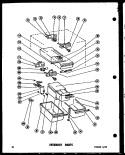 INTERIOR PARTS Diagram and Parts List for T17F-1  Amana Refrigerator
