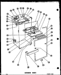 INTERIOR PARTS Diagram and Parts List for TD19F-1  Amana Refrigerator