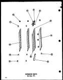 INTERIOR PARTS 15 CU. FT. Diagram and Parts List for T15-F  Amana Refrigerator