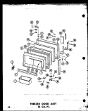 FZ DOOR ASSY 16 CU. FT. Diagram and Parts List for T16J P6023609W Amana Refrigerator