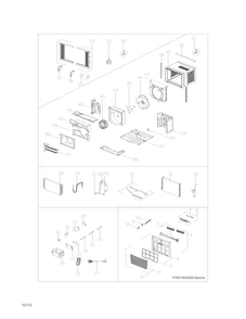 Recommended Spare Parts Diagram and Parts List for CAHE18ERR410A18  Crosley Air Conditioner