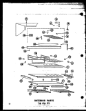 INTERIOR PARTS 18 CU. FT. Diagram and Parts List for TC18J-C P6023612W C Amana Refrigerator