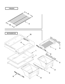 Part Location Diagram of W10373950 Whirlpool PAN-CRISPR