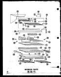 INTERIOR PARTS 20 CU. FT. Diagram and Parts List for T16J P6023609W Amana Refrigerator