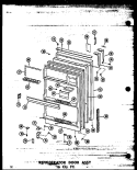 REF DOOR ASSY 16 CU. FT. Diagram and Parts List for T16N P6023659W Amana Refrigerator