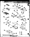 INTERIOR PARTS 16 CU. FT. Diagram and Parts List for T16N P6023659W Amana Refrigerator