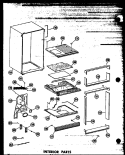 INTERIOR PARTS 16 CU. FT. Diagram and Parts List for T16N P6023659W Amana Refrigerator