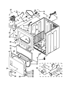 Cabinet Parts Diagram and Parts List for MGDX600XW2  Maytag Dryer