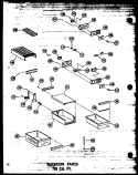 INTERIOR PARTS 18 CU. FT. Diagram and Parts List for TC18N-C P6023662W C Amana Refrigerator