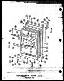 REF DOOR ASSY 20 CU. FT. Diagram and Parts List for TD20N-A P6023655W A Amana Refrigerator